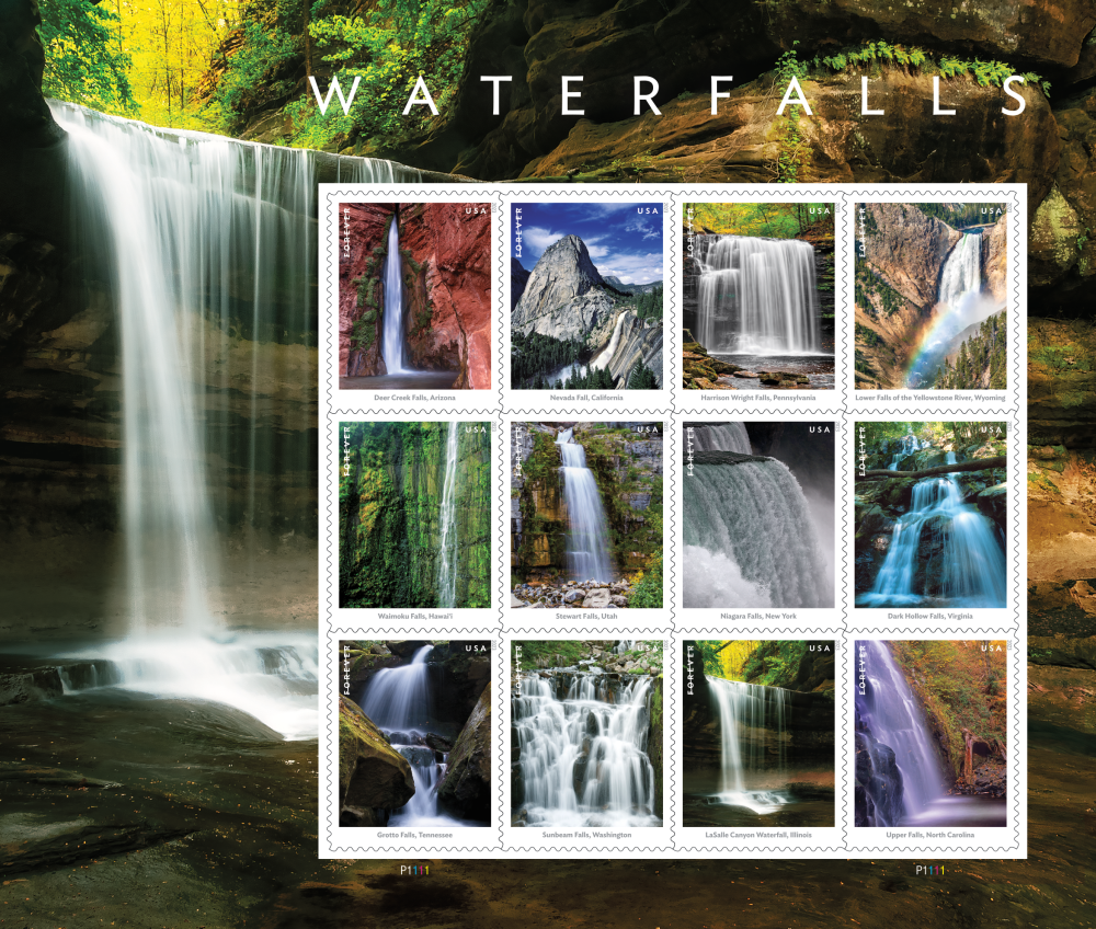 2023 Waterfalls Stamps 100 PCS