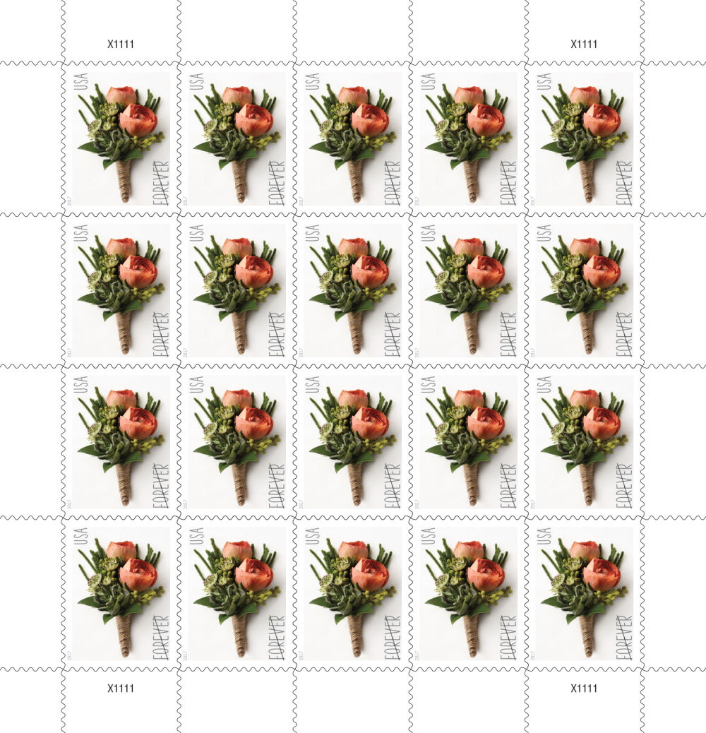 2017 Celebration Boutonniere Stamps