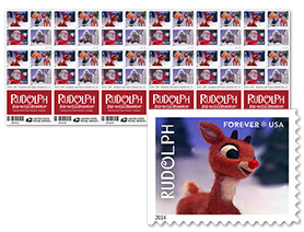 2014 Rudolph the Red-Nosed Reindeer Stamps
