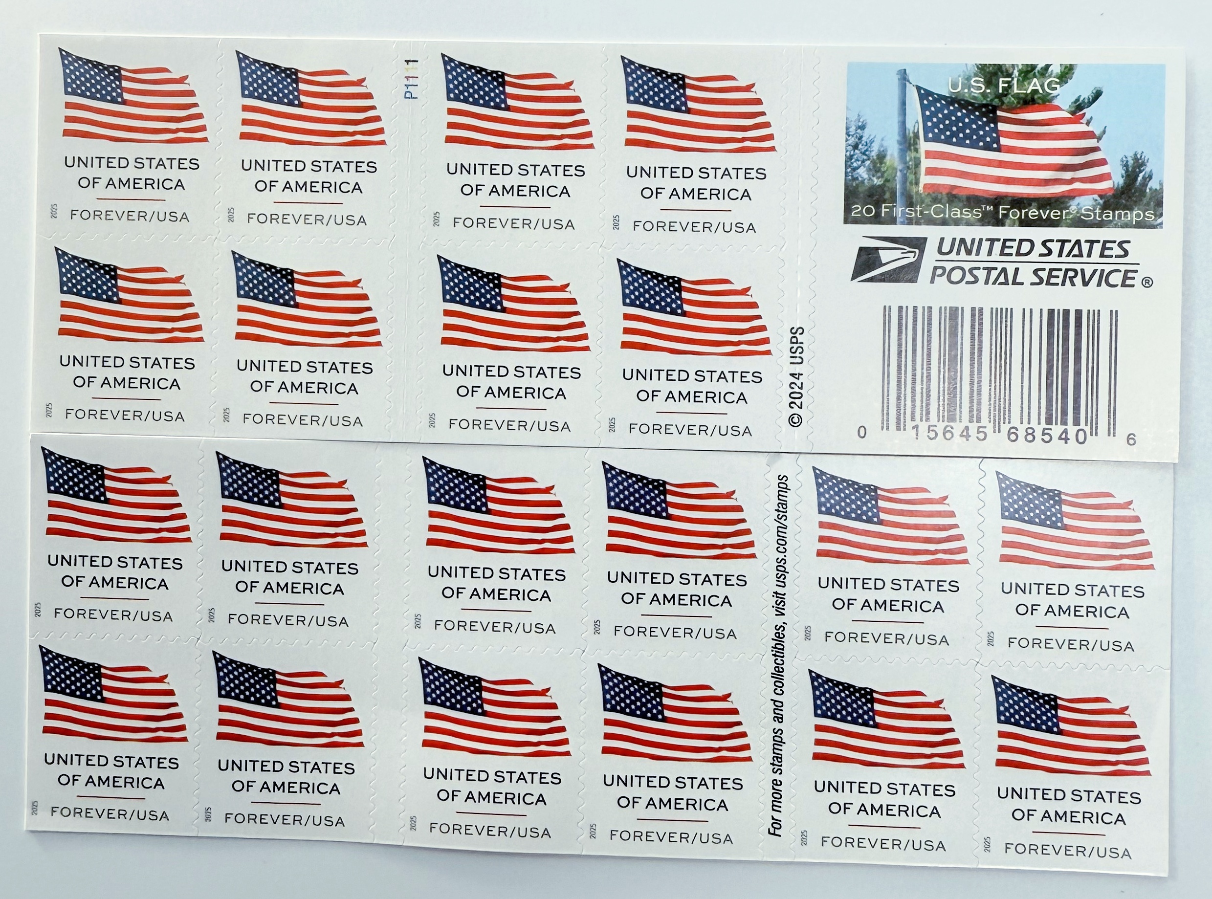 2025 U.S. Flag Stamps double-sided books