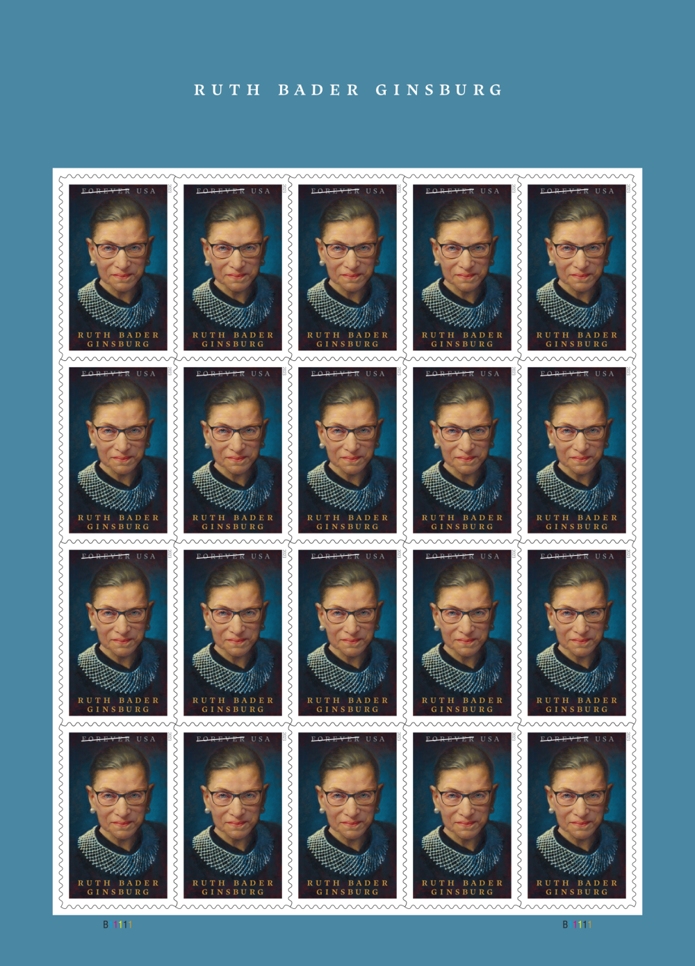 2023 Ruth Bader Ginsburg Stamps 100 PCS