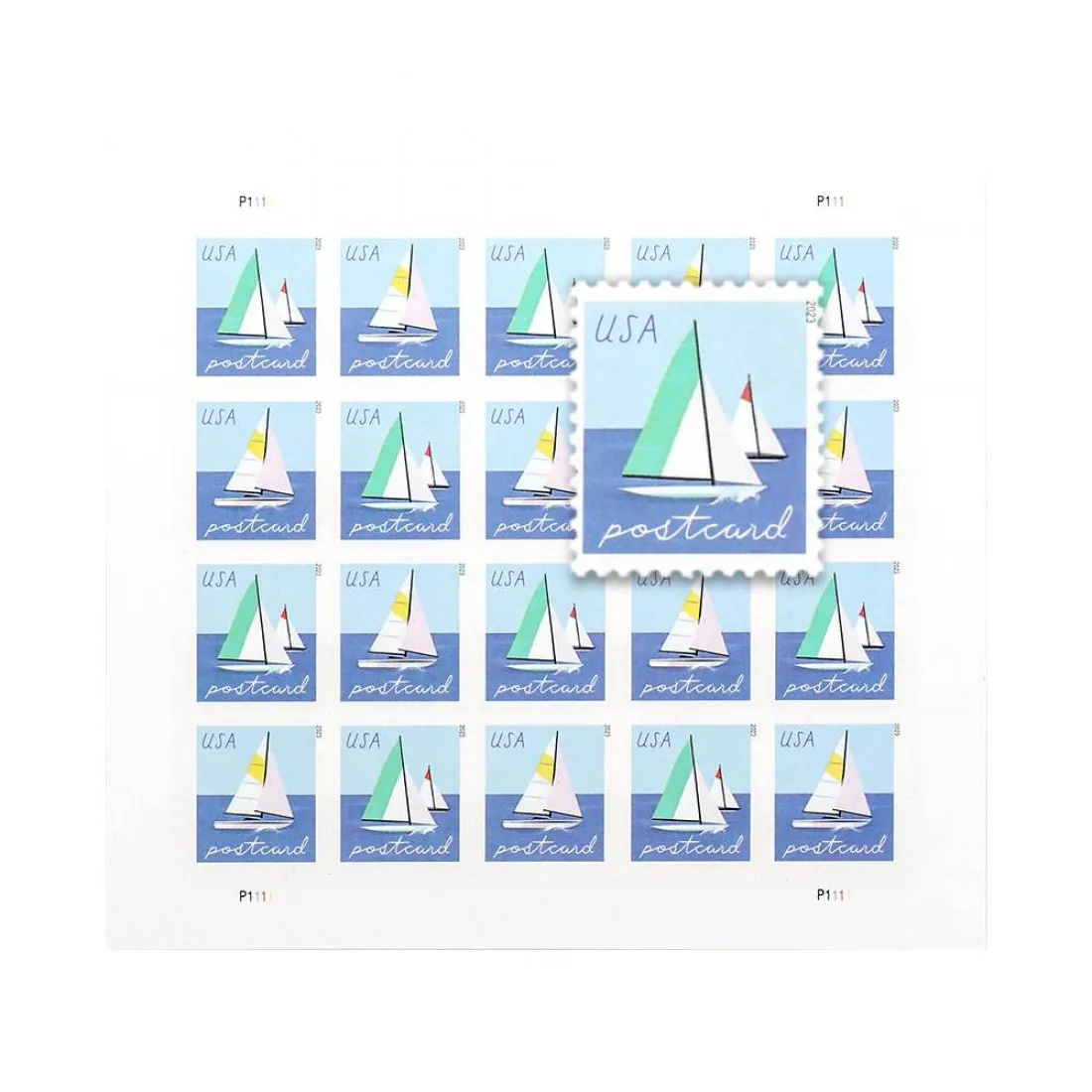2023 Sailboats Postcard Stamps