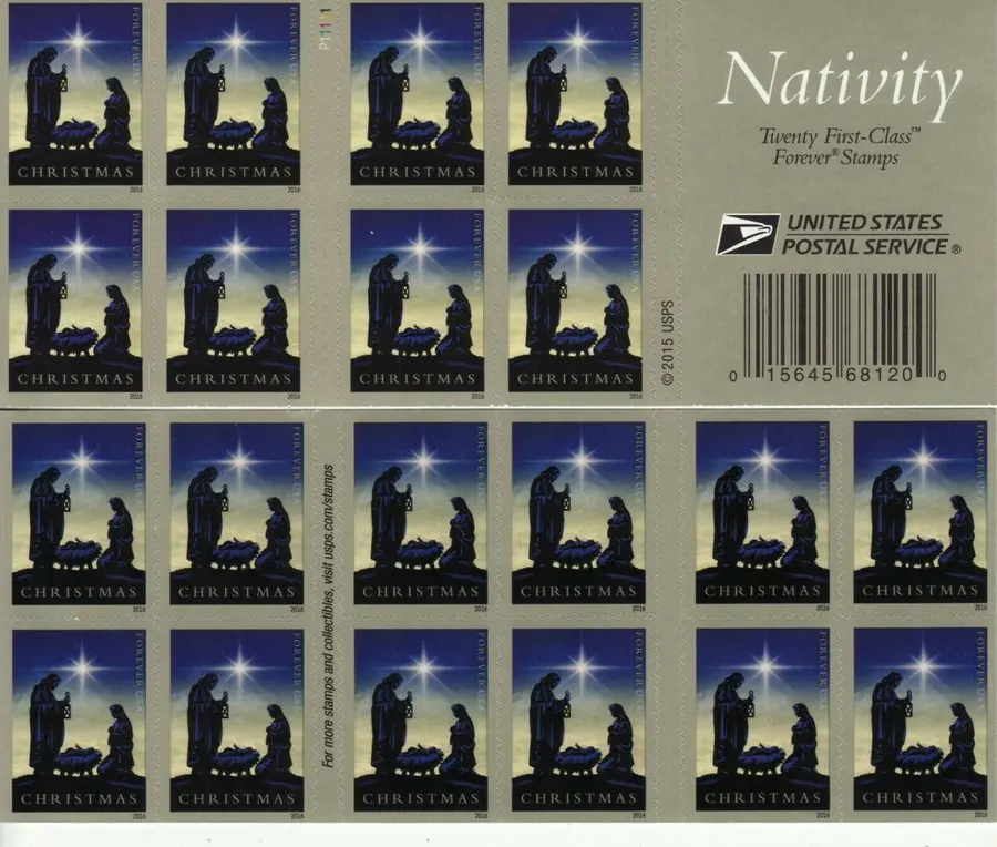 2016 Nativity. Forever First Class Postage Stamp U.S. Holy Family Holiday Christmas - product detail view 4
