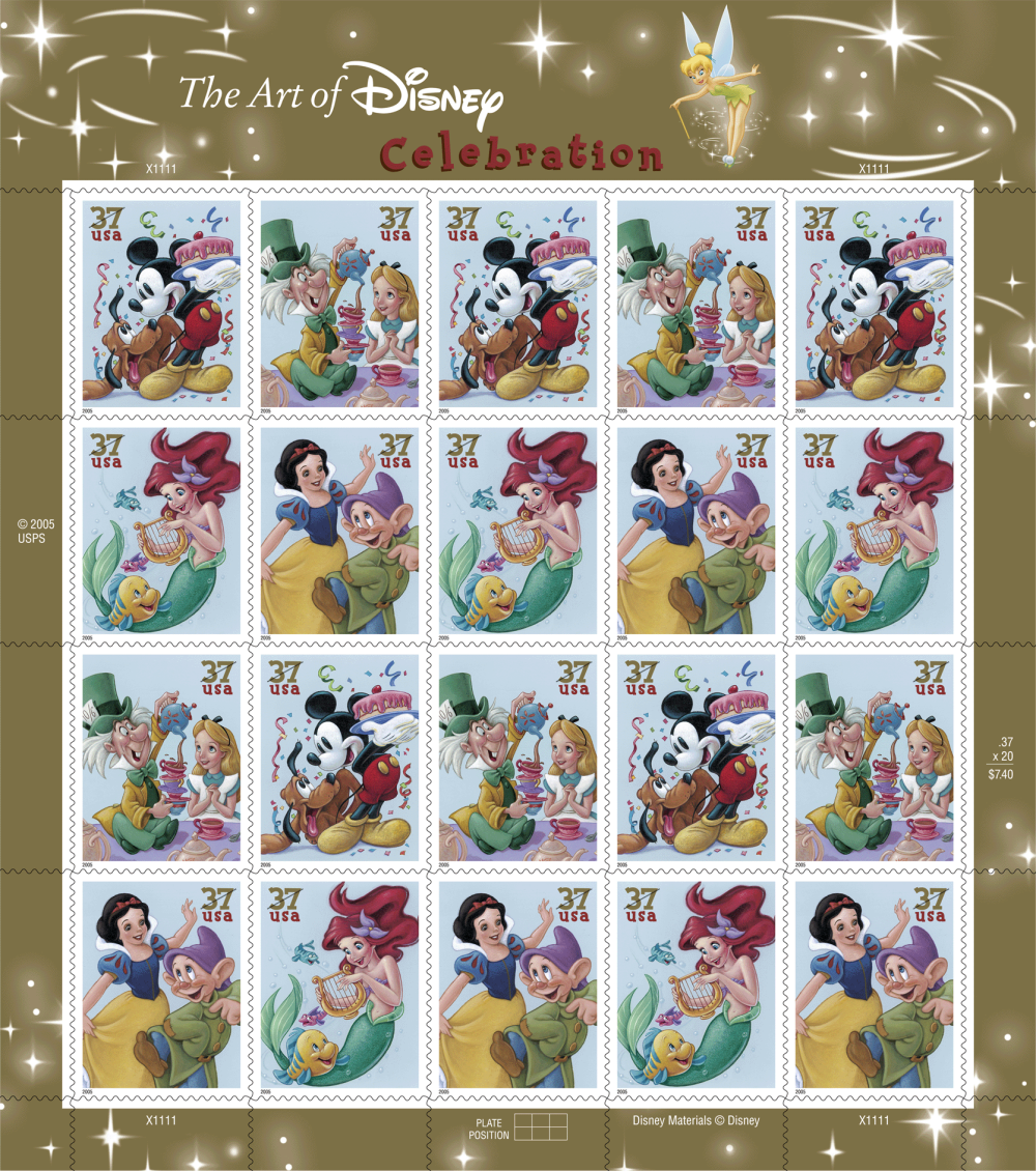 2005 37¢ Art Of Disney Celebration Stamps