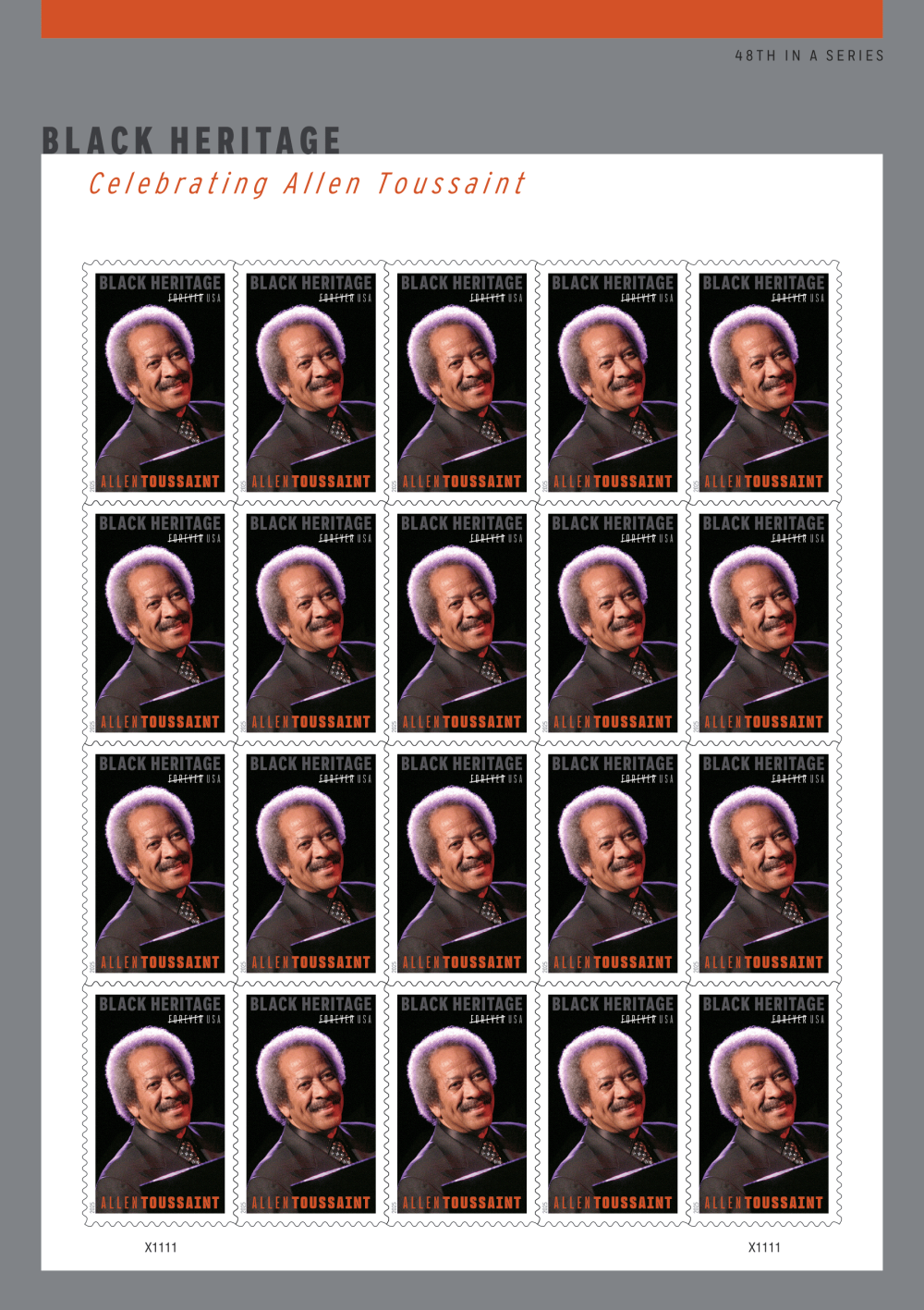 2025 Allen Toussaint Stamps 100 pcs